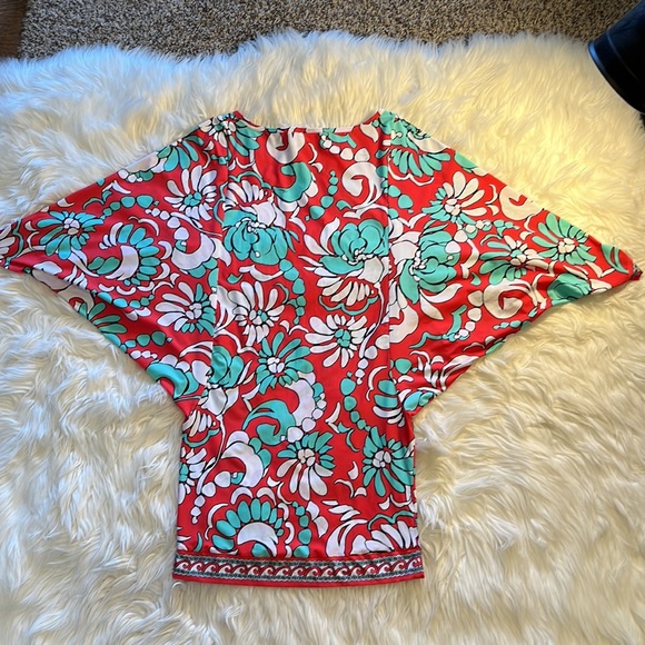 Trina Turk Garden Bloom Swim Cover-Up Tunic Dress - Picture 13 of 15